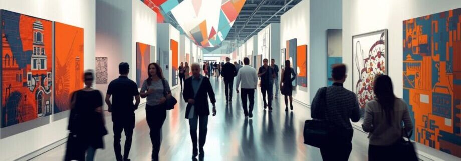 Walking through art Fair created by Ai -cover